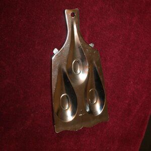 Vintage Spoon Rest Stainless Metal 3 Slots